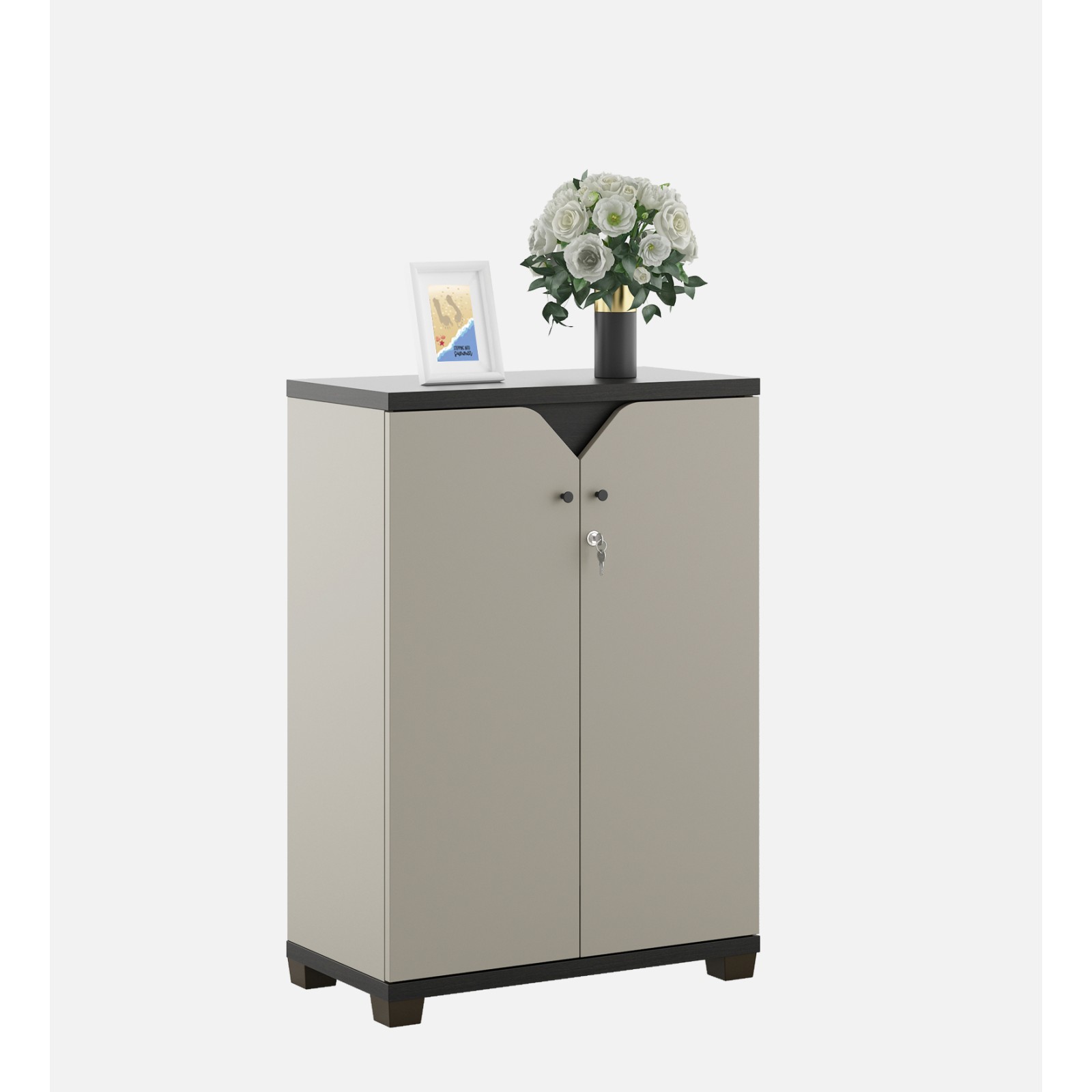 Maxwell (shc03) Shoe Cabinet - Natural Wenge